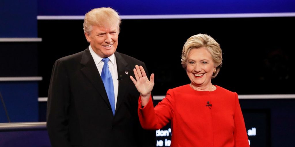 การเลือกตั้งประธานาธิบดีของสหรัฐอเมริกา ระหว่าง Donald Trump กับ Hillary clinton