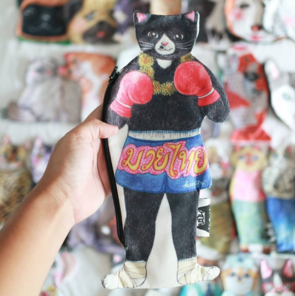 kamijnstore-กระเป๋าแมวดำมวยไทย