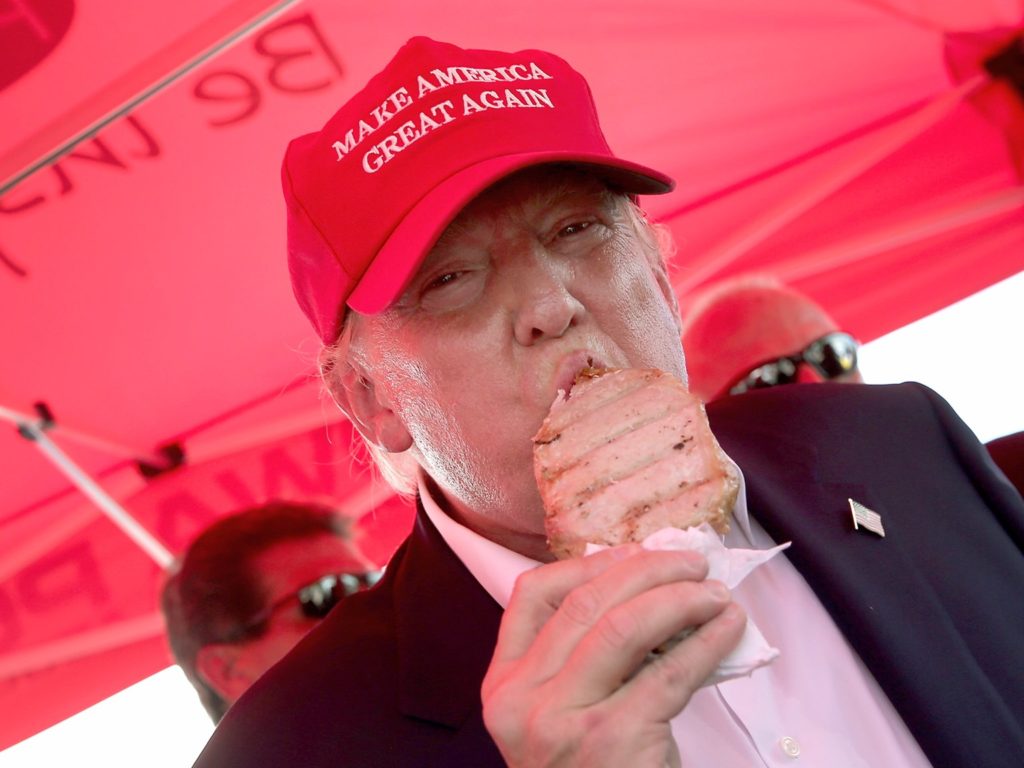 มื้อเที่ยง-Donald Trump–กินแหลกชอบเนื้อมาก
