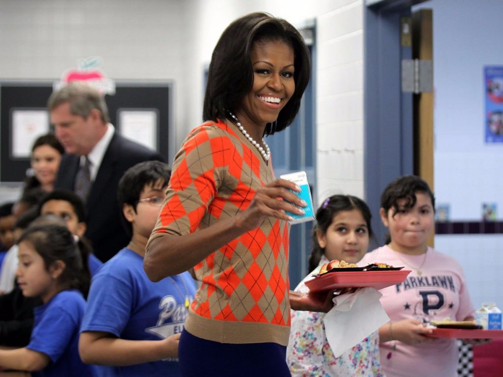 มื้อเที่ยง-Michelle Obama-พิซซ่ามังสวิรัติ