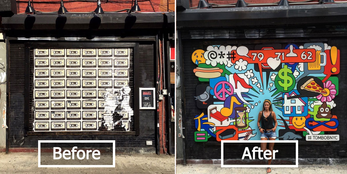 Street art-Tom bob-New york-ผนัง