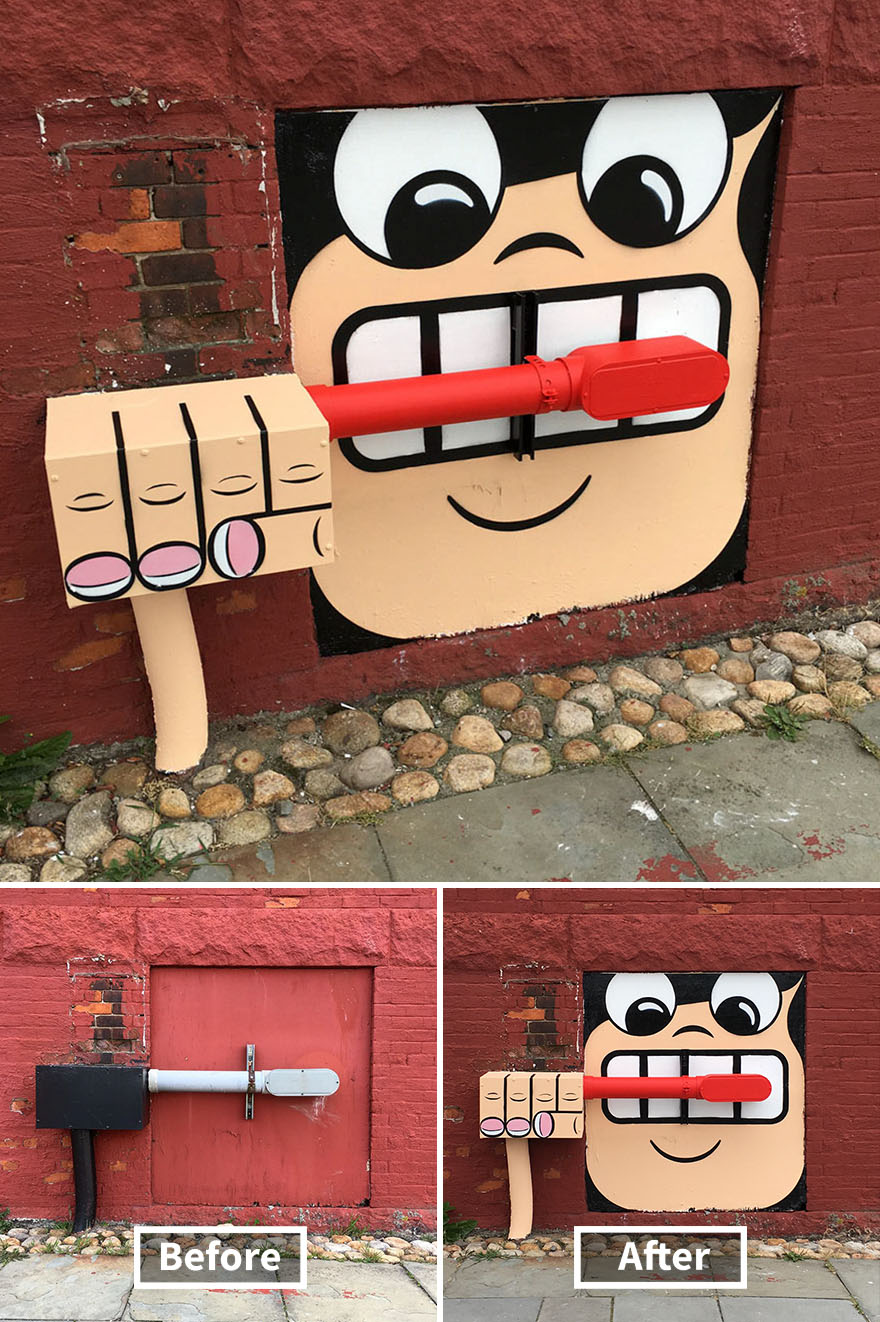 Street art-Tom bob-New york แปรงฟัน