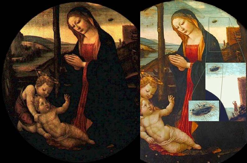 The Madonna with Saint Giovannino วัตถุลึกลับคล้าย UFO