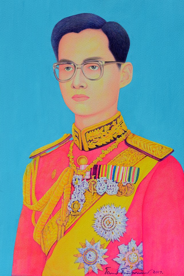 ภาพวาดในหลวงรัชกาลที่ ๙-Opas Chotiphantawanon